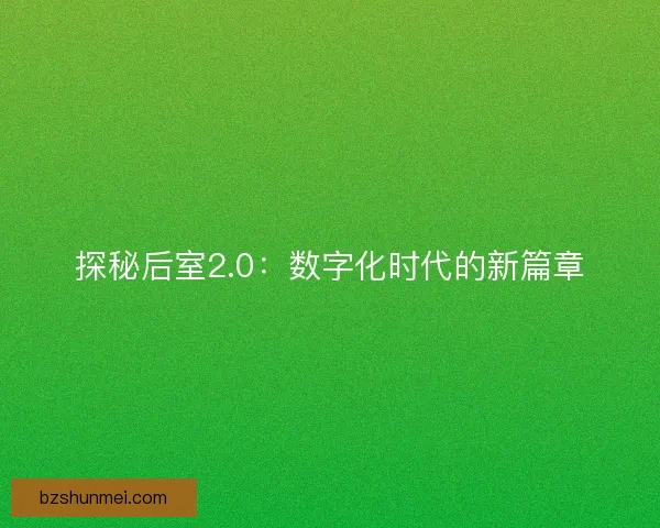 探秘后室2.0：数字化时代的新篇章