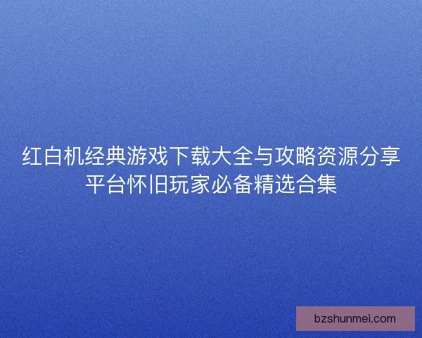 红白机经典游戏下载大全与攻略资源分享平台怀旧玩家必备精选合集